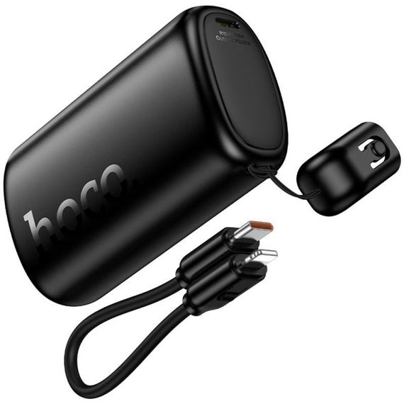Портативний ЗП Power Bank Hoco Q50 Victory PD20W with cable 10000 mAh Black | Зображення 4