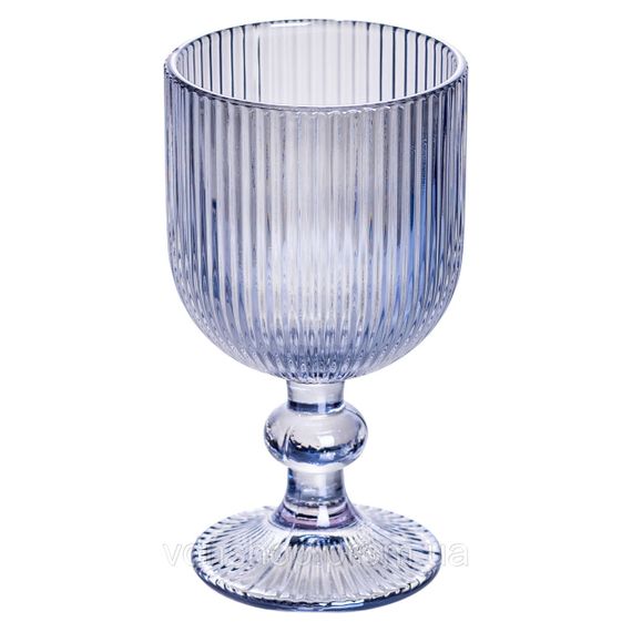 Набір келихів для вина 6 (шт) по келихи під вино 220 (мл) на ніжці келихи винні Блакитний HP-19-7114BL | Зображення 1