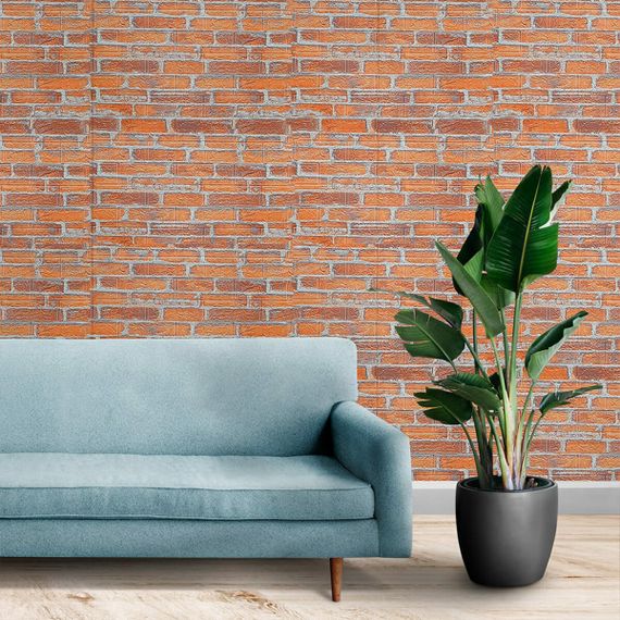 Самоклеюча 3D панель під руду катеринославську цеглу 19600x700x3мм SW-00001370 | Зображення 6