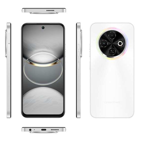 Смартфон TECNO  Spark 30C (KL5n) 6.67' 6/128ГБ, 2SIM, 5000мА•год, Orbit White (4894947051784) | Зображення 6