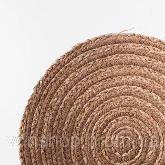 Серветка сервірувальна на стіл Ø39 (см) з ротанга під тарілки і столові прибори Бежевий HP-35-2 | Зображення 1