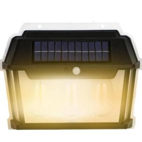 Світильник вуличний настінний на 3 лампочки з датчиком руху та сонячною панеллю Solar Wall Lamp HW-999-3