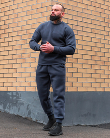 Костюм Зефір зимовий сіро-синій S L