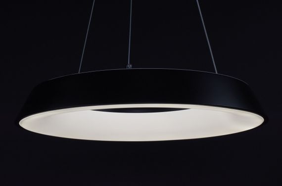 Люстра світлодіодна підвісна LED світильник для квартири на стелю лед з пультом 27550 Чорний 25-90х48х48 см. | Зображення 5