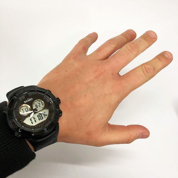 Годинники чоловічі кварцово-електронні спортивні, Водостійкий тактичний годинник, Протиударний годинник LM-48 | Зображення 5