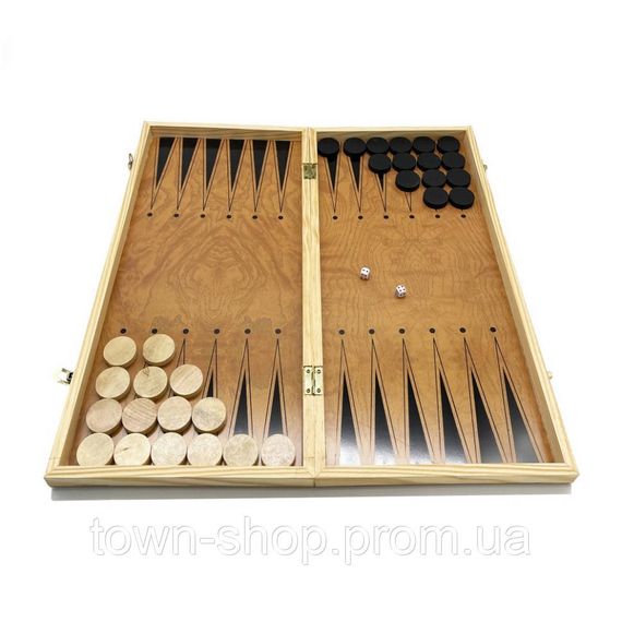 Набор настольных игр "Шахматы, нарды, шашки 3 в 1" Set 3 NE-LG-6 игровая платформа 30х30 см | Зображення 2