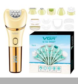 Епілятор VGR 7 в 1 V-756 Gold, 7 насадок, водонепроникний корпус класу IPX7 (46271-V-756 GOLD_733)