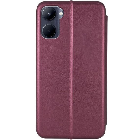 Кожаный чехол-книжка Classy для Realme C33 Бордовый | Зображення 1