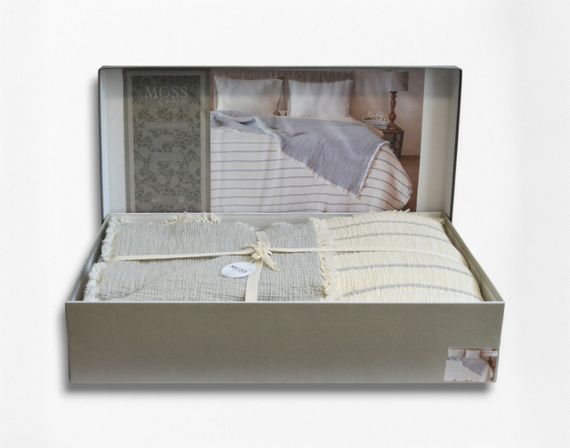 Муслінове покривало Moss Exclusive Muslin 230 х 250 см. Gri | Зображення 6