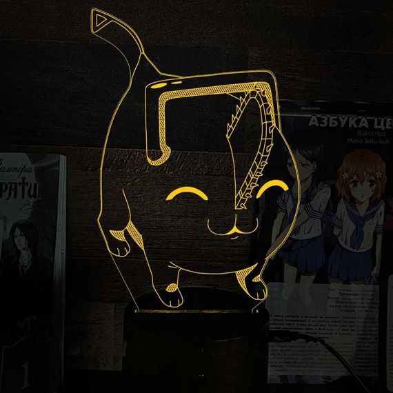 Акриловый светильник-ночник Chainsaw Man 2 желтый tty-n002294