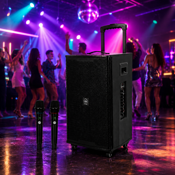 Портативная колонка T 2 / Караоке-колонка UKC T2 Pro + 2 микрофона / Акустическая система 1000 Вт | Зображення 3