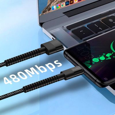 Дата кабель USB-C to USB-C 1.0m 2.4А black ColorWay (CW-CBUC063-BK) | Зображення 7