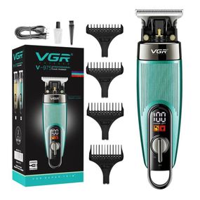 Машинка для стрижки волос VGR V-975 триммер для бороды и усов. SM-668 Цвет: зеленый