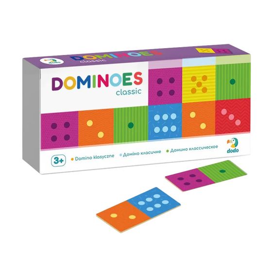 Настольная игра Домино Классическое DoDo 300225, 28 карточек