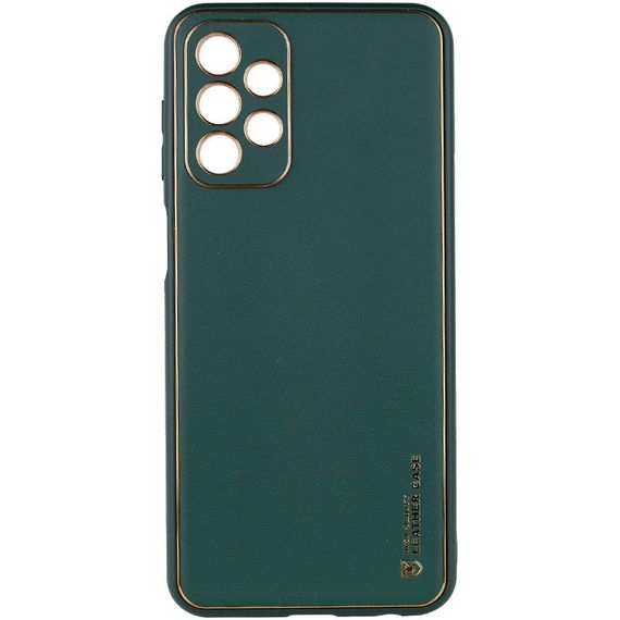 Шкіряний чохол Xshield для Samsung Galaxy A23 4G Білий / White Зелений/Army green