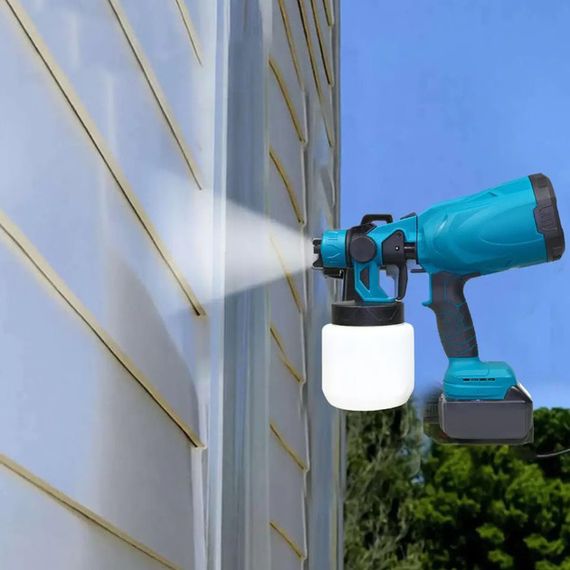 Краскопульт акумуляторний Krafftec 48V/2Ah, 600W, 800мл, фарборозпилювач портативний, 2 акумулятори | Зображення 2