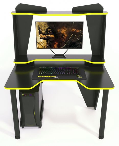Стол геймерский ZEUS IVAR-3 черныйжелтый | Зображення 1