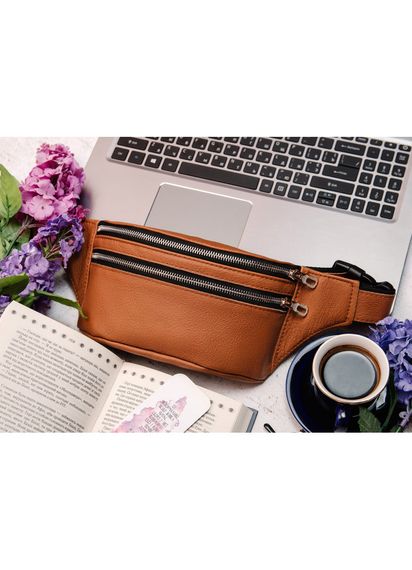 Поясна сумка бананка шкіряна Sambag Tirso BTS натуральна руда шкіра 30.5 х 14 см (81333121w) | Зображення 1