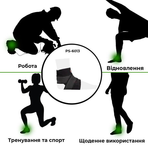 Бандаж на гомілкостоп Power System PS-6013 Neo Knee Support  Black/Red (1шт.) M | Зображення 1