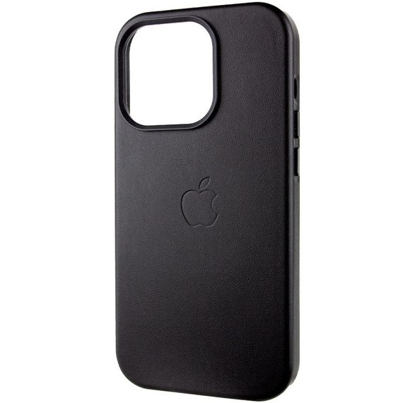 Кожаный чехол Leather Case (AA Plus) with MagSafe для Apple iPhone 14 Pro (6.1") Искусственная кожа, Black | Зображення 2