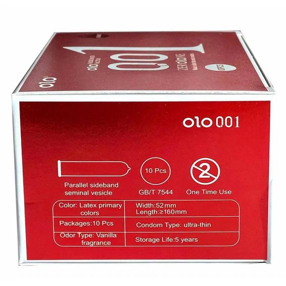 Презервативы Olo 0.01 RED, возбуждающие, с гиалуроновой кислотой, 10 шт Sex Aura | Зображення 3
