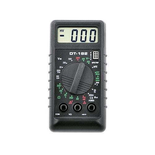 Цифровой мультиметр DT-182 Портативный электронный вольтметр тестер | Зображення 1