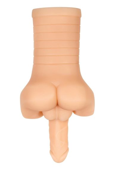 Мастурбатор Gender X Backdoor Bash бежевий, 28 см Sex Aura | Зображення 3