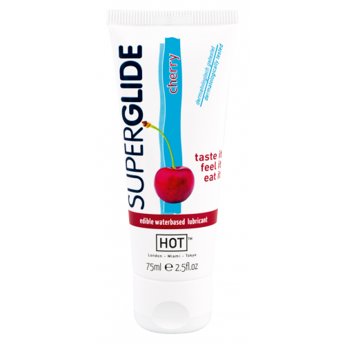 Їстівний лубрикант на водній основі HOT Superglide стигла Вишня, 75 мл Sex Aura