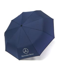 Парасолька чоловіча 02J автомат на 9 спиць з логотипом Mercedes-Benz Синій