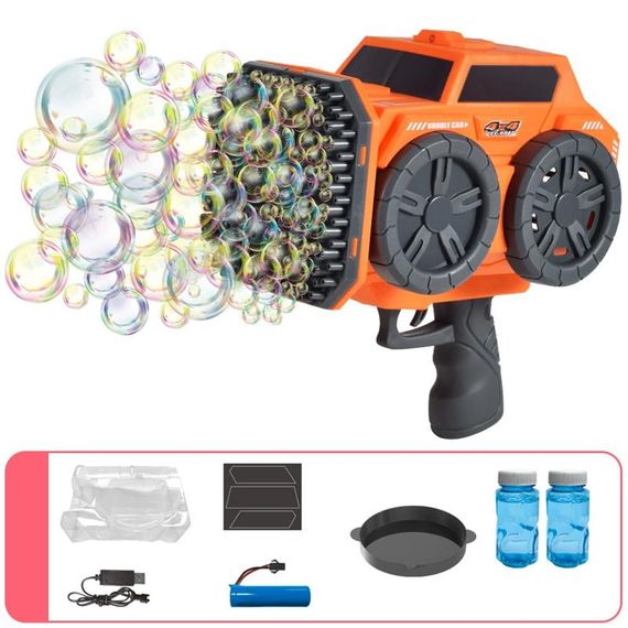 Пистолет с мыльными пузырями SHT KB1294 Car на 139 отверстий + 2xbottle 60ml Orange | Зображення 1
