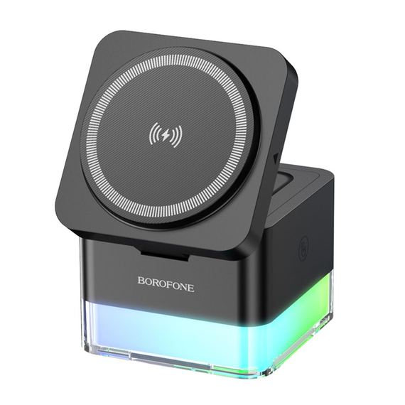 Бездротовий Зарядний Пристрій Borofone BQ34 3 in1 Magnetic 15W For iWatch | Зображення 1