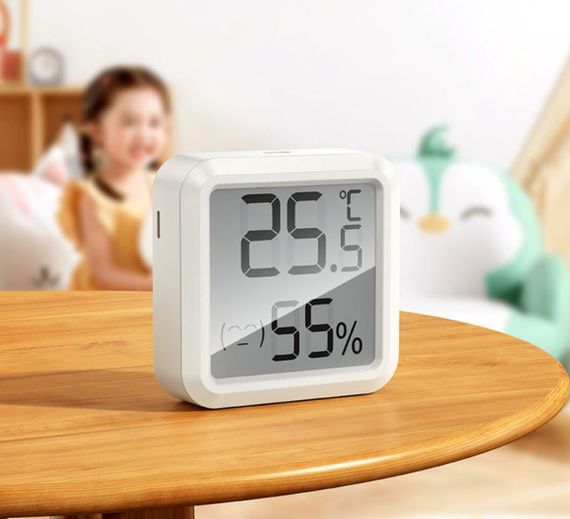 Термогігрометр HOCO HX40 з LCD дисплеєм, вимірюванням температури та вологості - White | Зображення 5