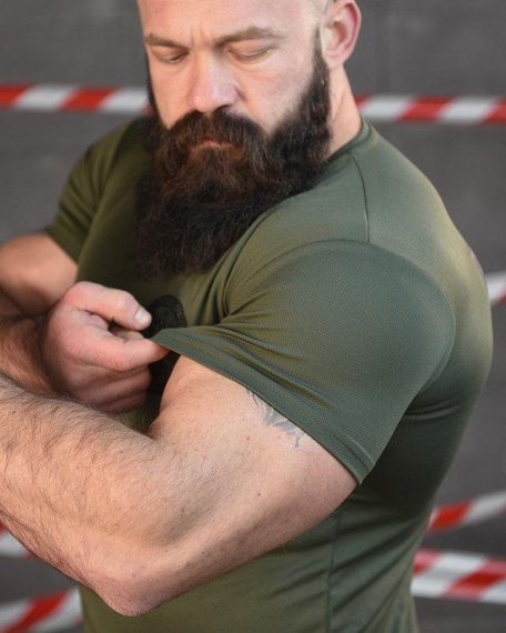 Тактична футболка потовідвідна Odin oliva розвідка ВТ6552 | Зображення 5