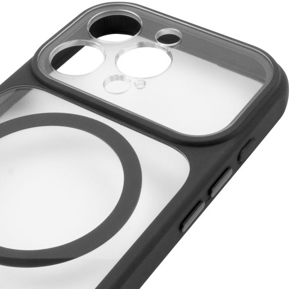 Чохол TPU+PC GETMAN Moon Clear with Magnetic Fit для Apple iPhone 13 Pro (6.1") Black | Зображення 4
