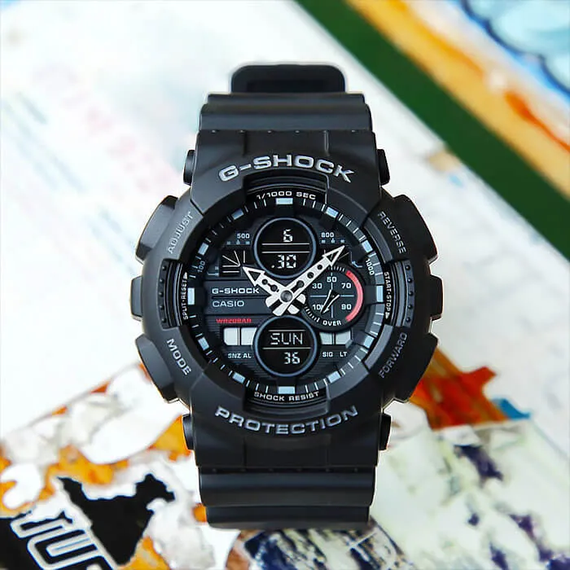 Чоловічі наручні годинники протиударні Casio G-Shock GA-140-1A1ER Оригінал Японія з полімерним ремінцем | Зображення 1