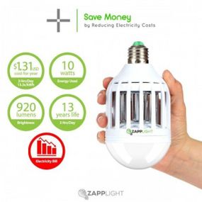 Светодиодная лампа приманка для насекомых Zapp Light, электрическая ловушка для насекомых, противомоскитная лампа от комаров IP-29