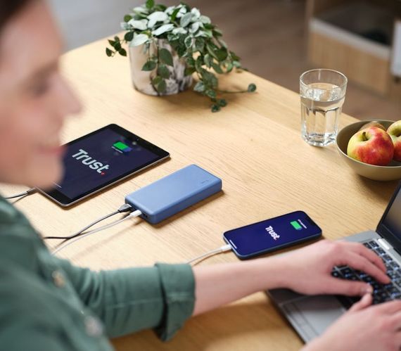 Портативний зарядний пристрій TrustPrimo ECO 20000 mAh Blue (25026_TRUST) | Зображення 6