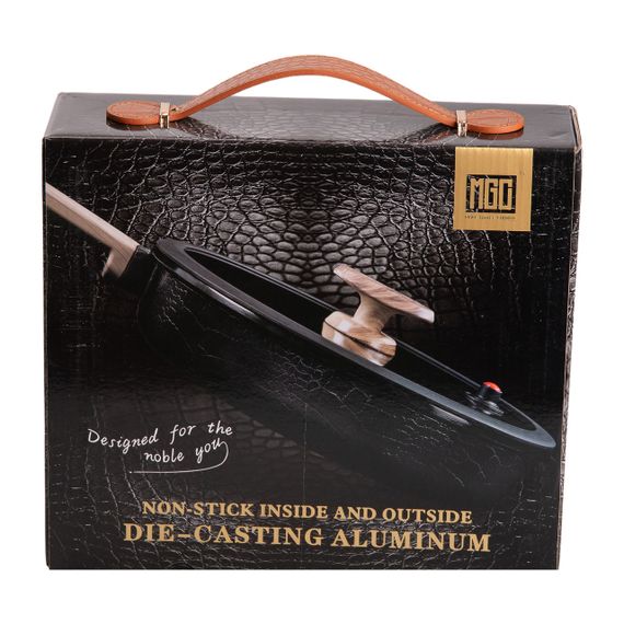 Алюмінієва сковорода з керамічним покриттям антипригарним 1 л Ø 20 см біла MGC | Зображення 6