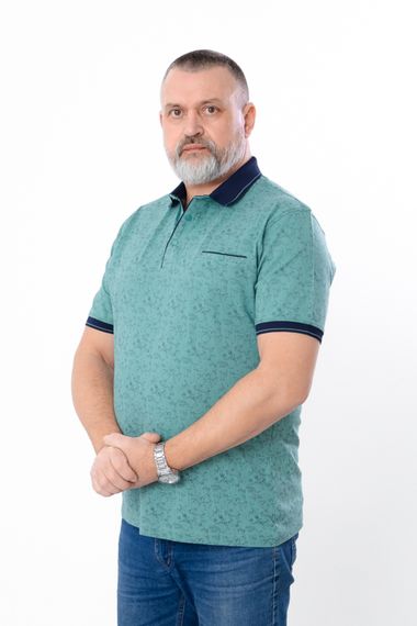 Футболка поло чоловіча (батал) Носи своє 4XL Мята (p-16543-191364) | Зображення 1