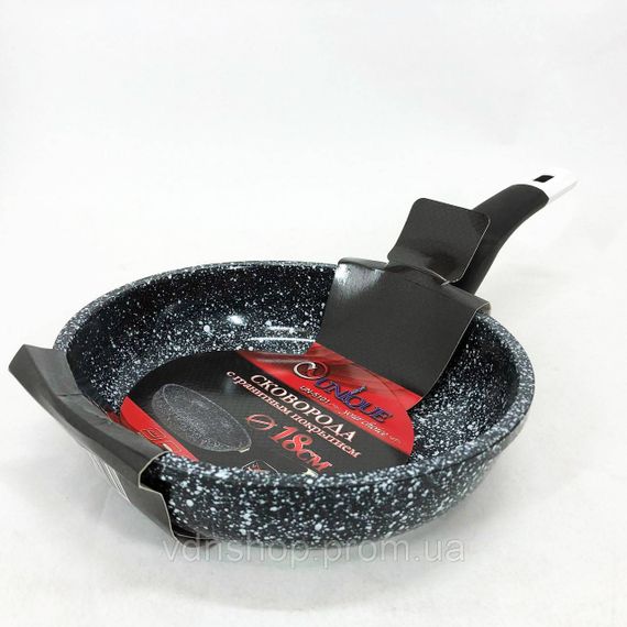 Сковорода фірмова Unique UN-5101 18 см, Алюмінієва сковорода з антипригарним покриттям QG-22 | Зображення 7