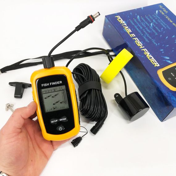 Ехолот портативний Fish Finder до 100м портативний сонар універсальний | Зображення 8