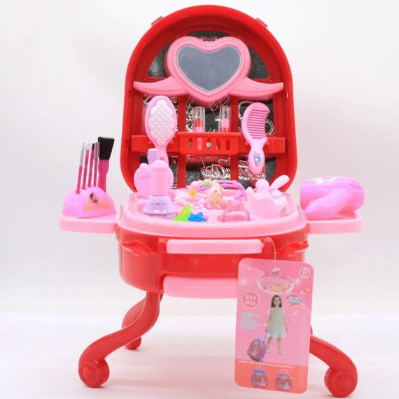 Дитячий ігровий набір у валізці 2в1, Fashion Girl / Набір салон краси для дівчаток | Зображення 2
