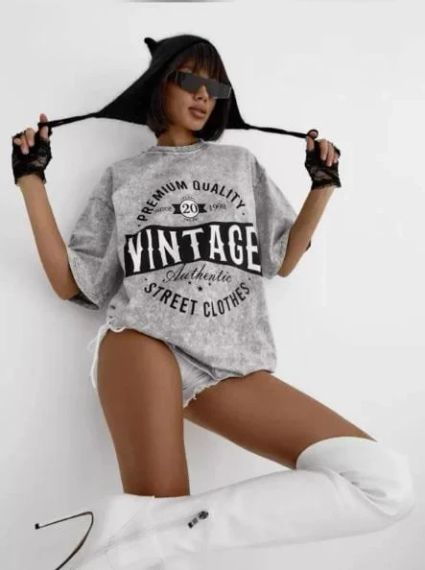 Футболка жіноча з принтом повсякденна XL Сірий