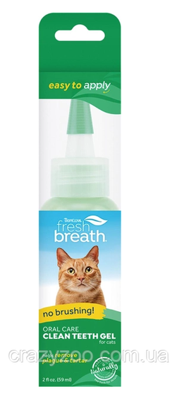 Гель для догляду за ротовою порожниною TropiClean "Свіже дихання" No Brush для котів 59 мл