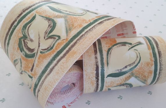 Пленка самоклеющаяся бордюрная 10,6х1000cm водостойкая листва на изразце | Зображення 2