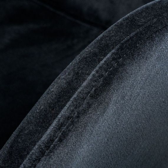 М'який обідній стілець Damask black (чорний) на чорних металевих ніжках | Зображення 7