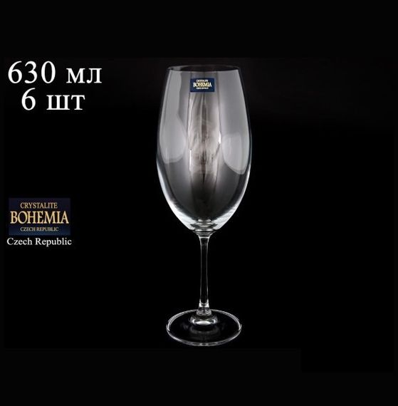 Набор бокалов для вина Bohemia Barbara Milvus 630 мл 6 шт 1SD22/630 фужеры для торжеств и праздников | Зображення 1