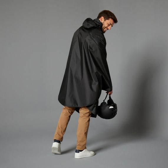 Дощовик-пончо 100 для велоїзди містом чорний - XL/XXL | Зображення 5