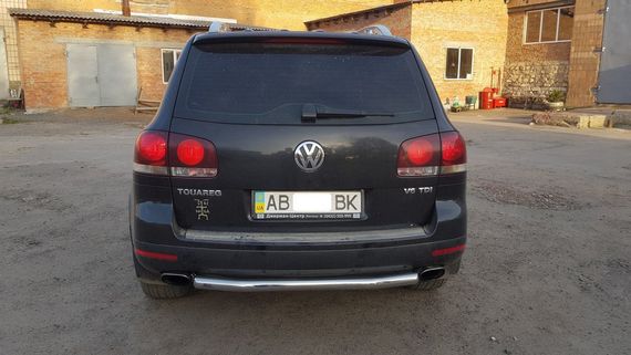 Задній захист AK002 (2 шт., нерж) для Volkswagen Touareg 2002-2010 рр | Зображення 4