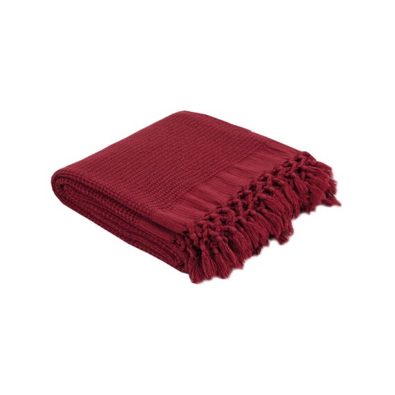 Плед Lotus Home 11254 Туреччина 130*170 см  Бавовна + бамбук Червоний